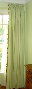 smocked drapery panels