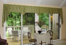 flat valance with jabots
