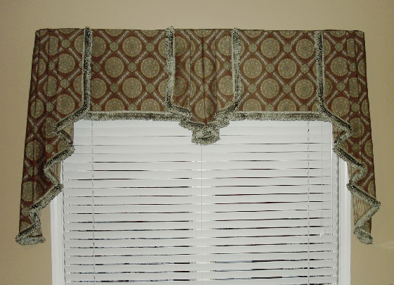 flat valance with jabots