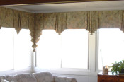 flat valance with jabots