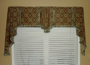 flat valance with jabots