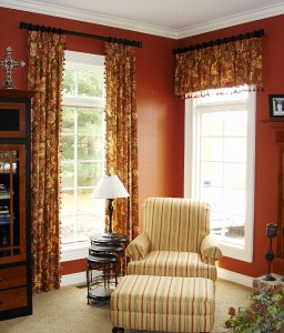 drapery panels and valance