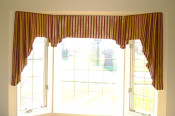 flat valance with jabots