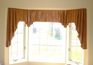 flat valance with jabots