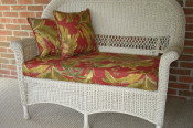 wicker love seat cushions