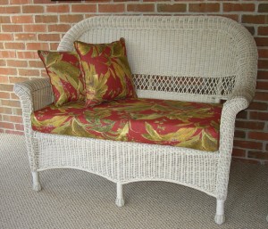 wicker love seat cushions