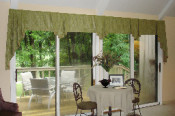 flat valance with jabots