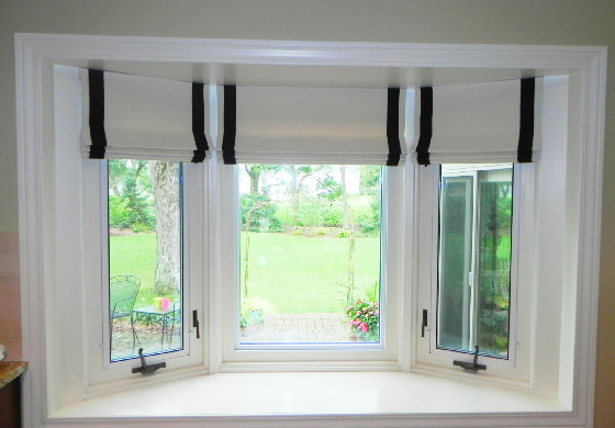 banded roman shades