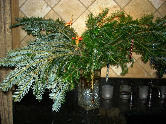 evergreen boughs