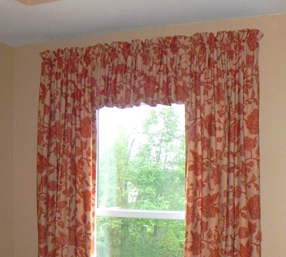 shirred panels and valance