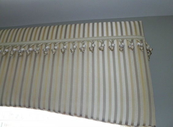 padded cornice with trim