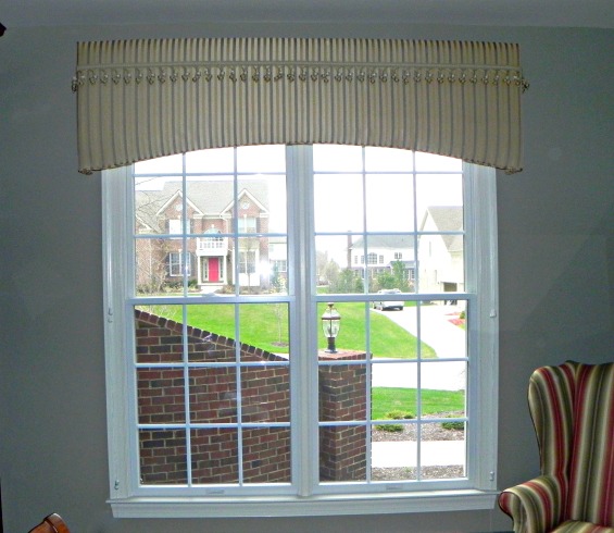 padded cornice with trim